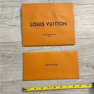Louis Vuitton gift bag small with receipt holder card